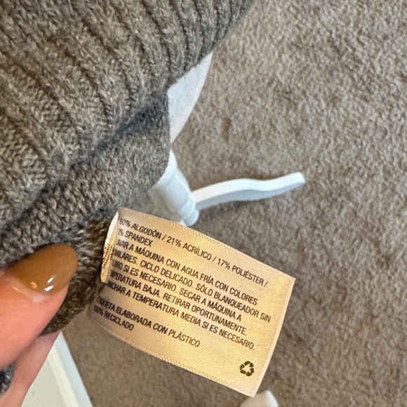 Mossimo Supply Co. Charcoal Cowl Neck Sweater - Picture 4 of 5